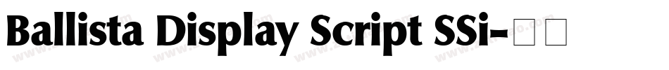 Ballista Display Script SSi字体转换